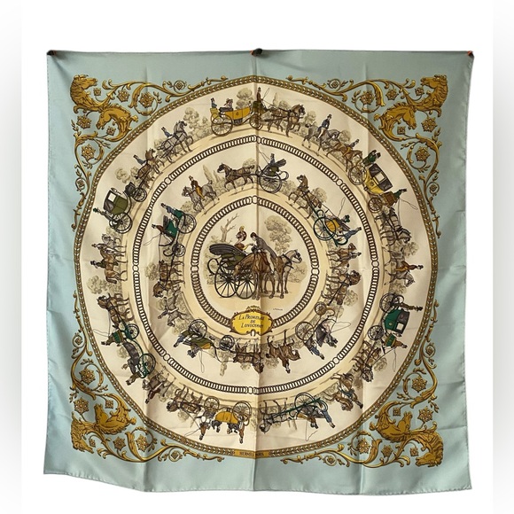 Hermes Vintage Silk Scarf Carre 90 “La Promenade De Longchamps” By P.Ledoux - Picture 1 of 14